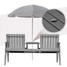 Aga Vrtna klupa sa stolom 152x70x83 cm Siva