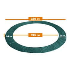 Aga Pokrivač za opruge na trampolinu 250 cm Tamnozeleni
