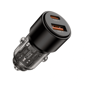 Tech-protect CC03 auto punjač USB / USB-C 95W PD QC, crno