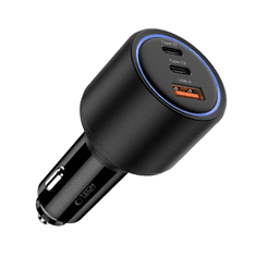 Tech-protect CC04 auto punjač USB / 2x USB-C 175W PD, crno