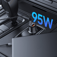 Tech-protect CC03 auto punjač USB / USB-C 95W PD QC, crno