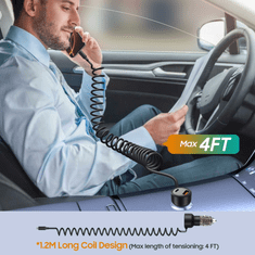 Tech-protect CC05 auto punjač USB / USB-C 60W PD + kabel USB-C, crno