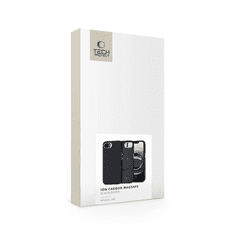 Tech-protect Ion Carbon MagSafe maska za iPhone 16e, crno/srebro