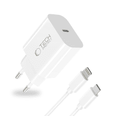 Tech-protect NC20W punjač USB-C PD 20W + kabel USB-C / Lightning, bijela