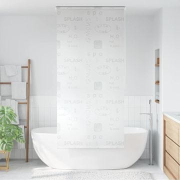 Vidaxl Rolo zavjesa za tuš 100 x 240 cm s natpisima
