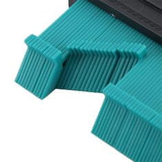 Netscroll Profilni mjerni alat za konture 12 cm, za drvo, pločice, laminat i cijevi, ABS plastika, s ravnalom i magnetom, mjerni alat za rubove, ProfilStar