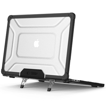 Tech-protect Smartshell Pro maska za MacBook Air 15 M2 / M3 / M4 / 2023-2025, crno/proziran