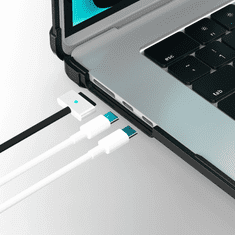 Tech-protect Smartshell Pro maska za MacBook Air 15 M2 / M3 / M4 / 2023-2025, crno/proziran