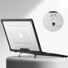 Tech-protect Smartshell Pro maska za MacBook Air 15 M2 / M3 / M4 / 2023-2025, crno/proziran