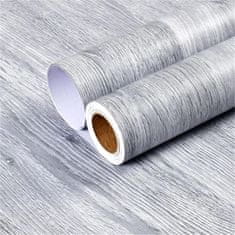 HOME & MARKER® Samoljepljiva naljepnica drvo 300×40 cm, vodootporna, izdržljiva vinil folija – za podove, namještaj i zidove | DURAWOOD, siva