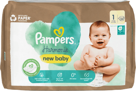  Pampers Harmonie pelene, 2-5 kg, 35/1