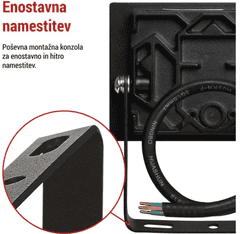 EMOS Tambo reflektor, 30 W, 3000 lm, IP65, crni (ZS2532)