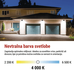 EMOS Tambo reflektor, 20 W, 2000 lm, IP65, crni (ZS2522)