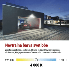 EMOS Tambo reflektor, sa senzorom pokreta 20 W, 2000 lm, IP65, crni (ZS2922)