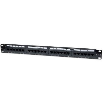 Intellinet 1U 24-port UTP Cat6 crni patch panel