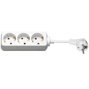 Goobay produžni kabel s 3 utičnice, 3 m, bijeli