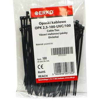 Haberkorn Crne kabelske vezice OPK 100/2.5 UV 100 kom