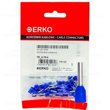 Haberkorn Izolirani čahurni terminal TE 0,75/8 100 kom Niebie