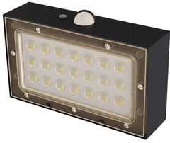 EMOS Brixo lampa, solarna LED, senzor pokreta, neutralno bijela, crna (ZG162S)
