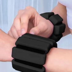 SOLFIT® Podesivi utezi za zapešće, narukvice s težinom za fitnes i svakodnevno vježbanje (2 kom) | FITILIFT, crna