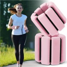 SOLFIT® Podesivi utezi za zapešće, narukvice s težinom za fitnes i svakodnevno vježbanje (2 kom) | FITILIFT, roza