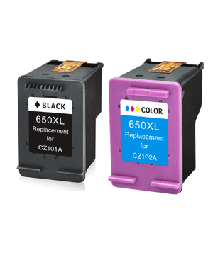 TiskajPoceni Komplet HP 650 - DeskJet Ink Advantage 1015, 1515, 2515, 2545, 2645, 3515, 3545, 4515, 4645 zamjenske tinte - crna i boja XL