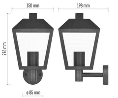 EMOS zidna svjetiljka, LED, vrtna, E27, 15 W (ZGB010P)