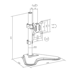 S-box Stolni stalak LCD-F012-2