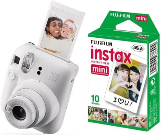 FujiFilm Mini 12 fotoaparat, bijeli + Instax Mini film