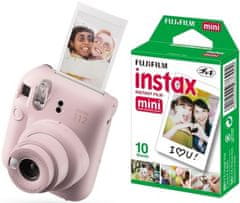 FujiFilm Mini 12 fotoaparat, ružičasti + Instax Mini film