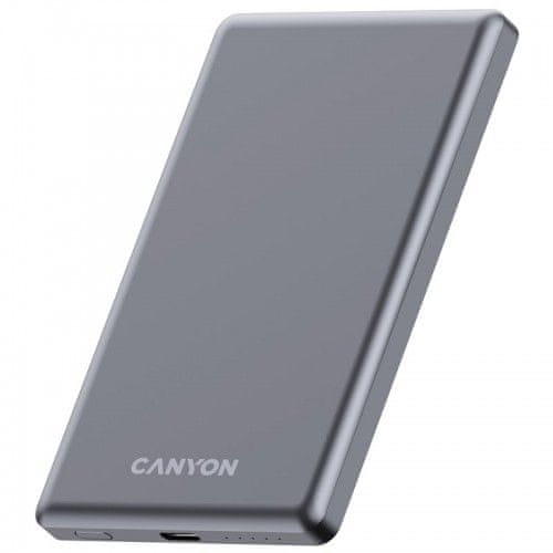 Canyon OnPower 505 tanki Magsafe prijenosni punjač, 5000 mAh, tamno siva (CNS-CPB505DG)