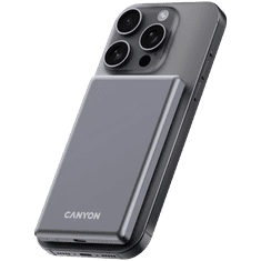 Canyon OnPower 505 tanki Magsafe prijenosni punjač, 5000 mAh, tamno siva (CNS-CPB505DG)