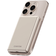 Canyon OnPower 505 tanki Magsafe prijenosni punjač, 5000 mAh, bež (CNS-CPB505BE)