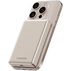 Canyon OnPower 510 tanka Magsafe prijenosna baterija, 10.000 mAh, bež (CNS-CPB510BE)