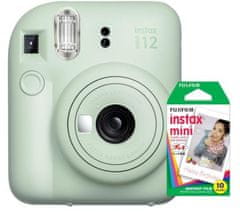 FujiFilm Mini 12 fotoaparat, mint zelene boje + Instax Mini film