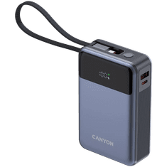 Canyon OnPower 600 prijenosna baterija, ugrađeni kabel, 20.000 mAh, tamno siva (CNS-CPB600DG)