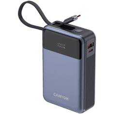 Canyon OnPower 600 prijenosna baterija, ugrađeni kabel, 20.000 mAh, tamno siva (CNS-CPB600DG)