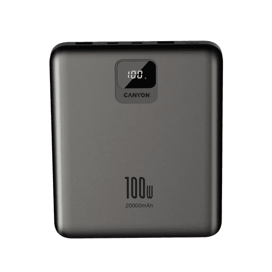 Canyon PB-2008 prijenosna baterija, 20.000 mAh, tamno siva (CNE-CPB2008DG)