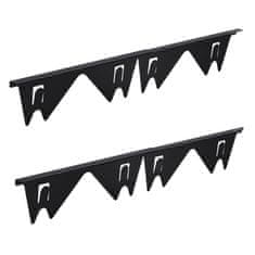 HOME & MARKER® Podesivi poklopac za prostor između štednjaka 35–70 cm, nehrđajući čelik, otporan na toplinu (2 kom) | STOVGAP, crna