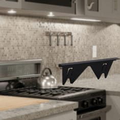 HOME & MARKER® Podesivi poklopac za prostor između štednjaka 35–70 cm, nehrđajući čelik, otporan na toplinu (2 kom) | STOVGAP, crna