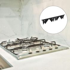 HOME & MARKER® Podesivi poklopac za prostor između štednjaka 35–70 cm, nehrđajući čelik, otporan na toplinu (2 kom) | STOVGAP, crna