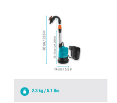 Gardena akumulatorska pumpa za kišnicu 2000/2 18V P4A (14602-55)