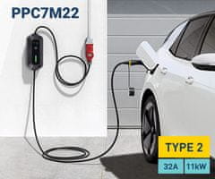 Platinet Prijenosni punjač za električna vozila PPC7M22, 22 kW, 32 A, TIP 2, 7 m, 3-fazni, +SCHUKO adapter, + torba