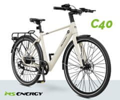 MS ENERGY C40 električni bicikl, cestovni/gradski, 69,85 cm (27,5), 250 W, 360 Wh 36 V 10 Ah, disk kočnice, LCD