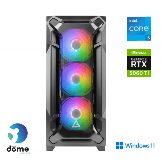 Anni Napredno stolno računalo za igranje, i5-14400F, SSD2TB, 16GB, RTX5060 Ti, W11H (ATPII-G8-1247-W)