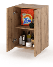 Wotan zidni kupaonski ormarić od hrasta 40 CM stup za kupaonicu