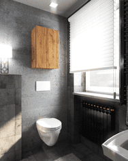 Wotan zidni kupaonski ormarić od hrasta 40 CM stup za kupaonicu