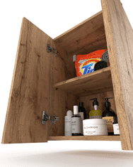 Wotan zidni kupaonski ormarić od hrasta 40 CM stup za kupaonicu