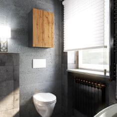 Wotan Zidni Kupaonski Ormarić od Sivog Hrasta 40 CM