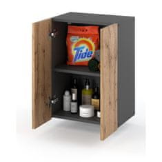 Wotan Zidni Kupaonski Ormarić od Sivog Hrasta 40 CM